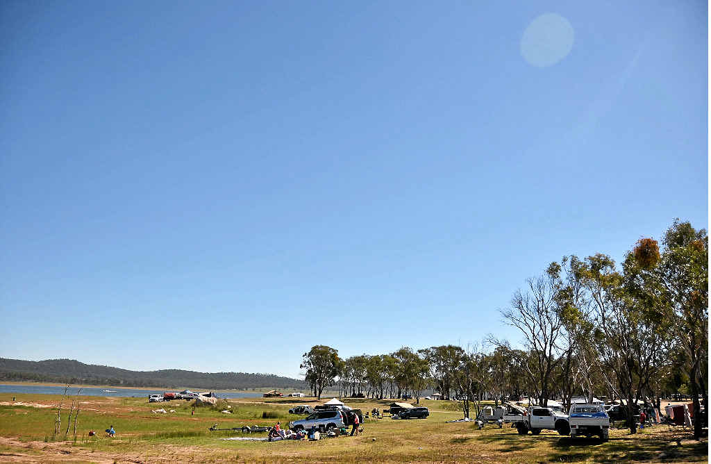 TENT CITY: Leslie Dam attracted campers from near and far this Easter; with numbers consistent to previous years many don’t see its popularity ending any time soon. TENT CITY: Leslie Dam attracted campers from near and far this Easter; with numbers consistent to previous years many don’t see its popularity ending any time soon.